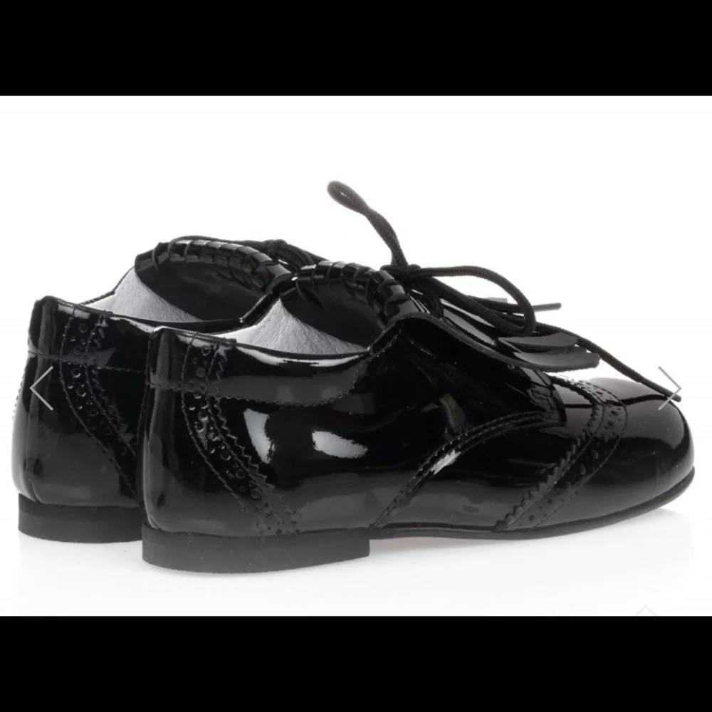 Children's Classics Black Patent Leather Brogues